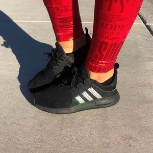 Hand crystaled adidas sneakers